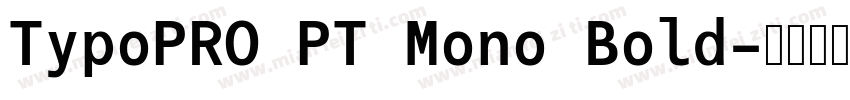 TypoPRO PT Mono Bold字体转换